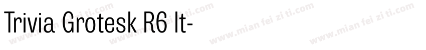 Trivia Grotesk R6 It字体转换